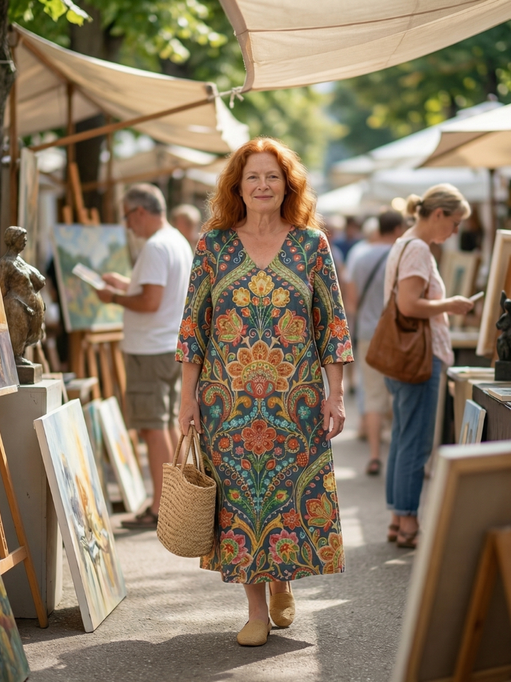 Elspeth | Easy Shape Garden Midi Dress