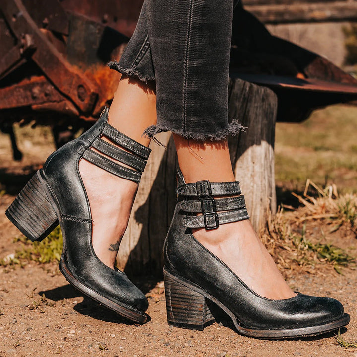 Annabel | Buckle Strap Block Heel