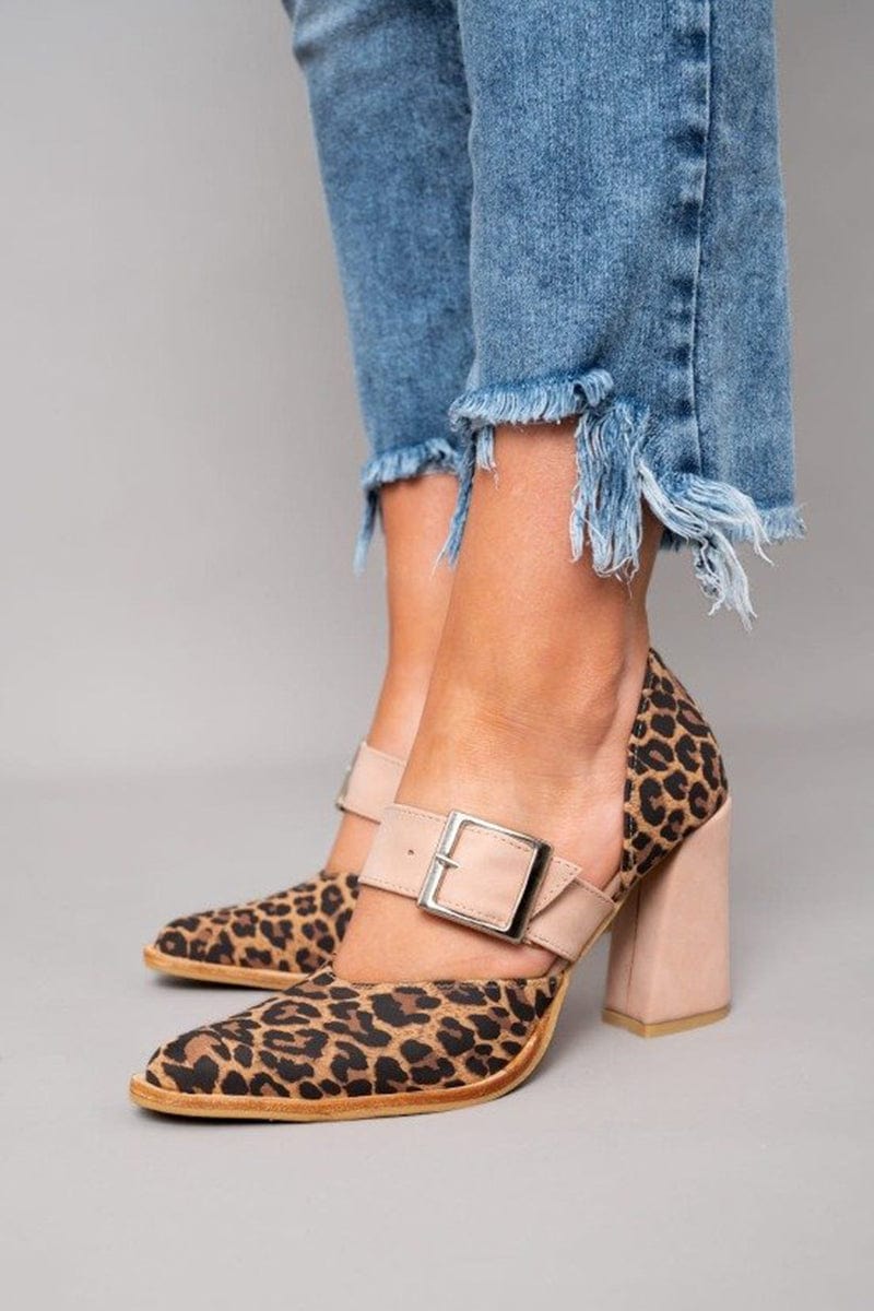 Deanne | Bold Leopard Print Block Heels