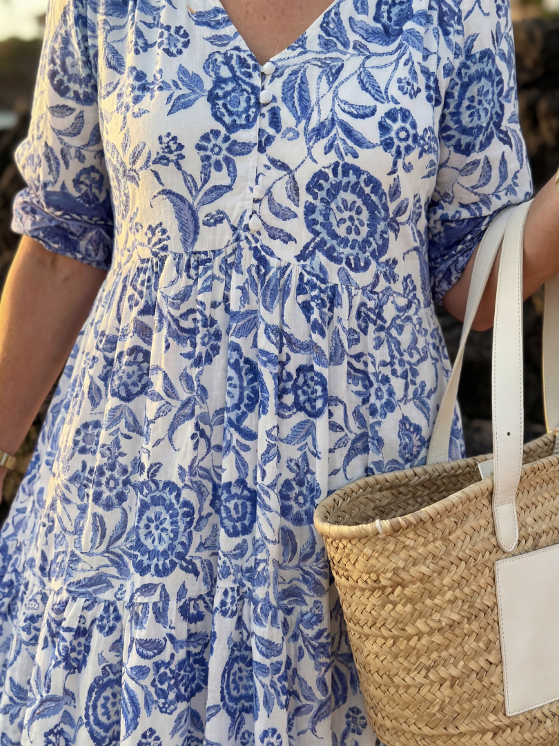 Hetty | Porcelain Midi Dress