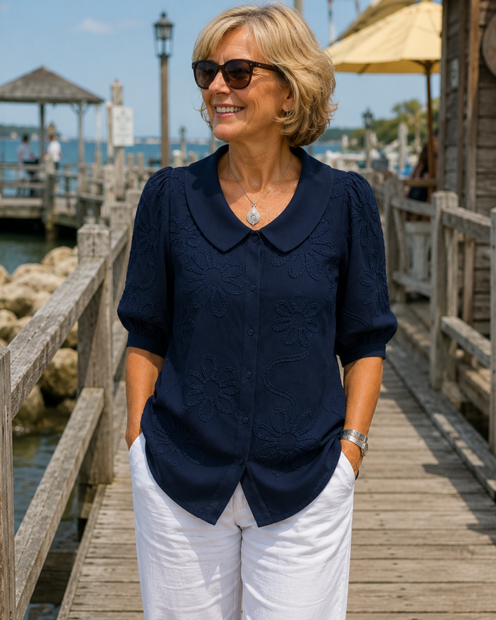Clemency | Elegant Floral Blouse
