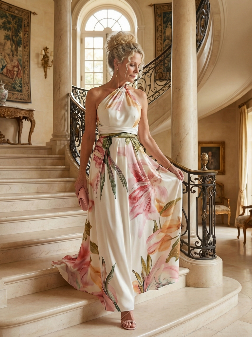 Perrine | Light Floral Maxi Dress