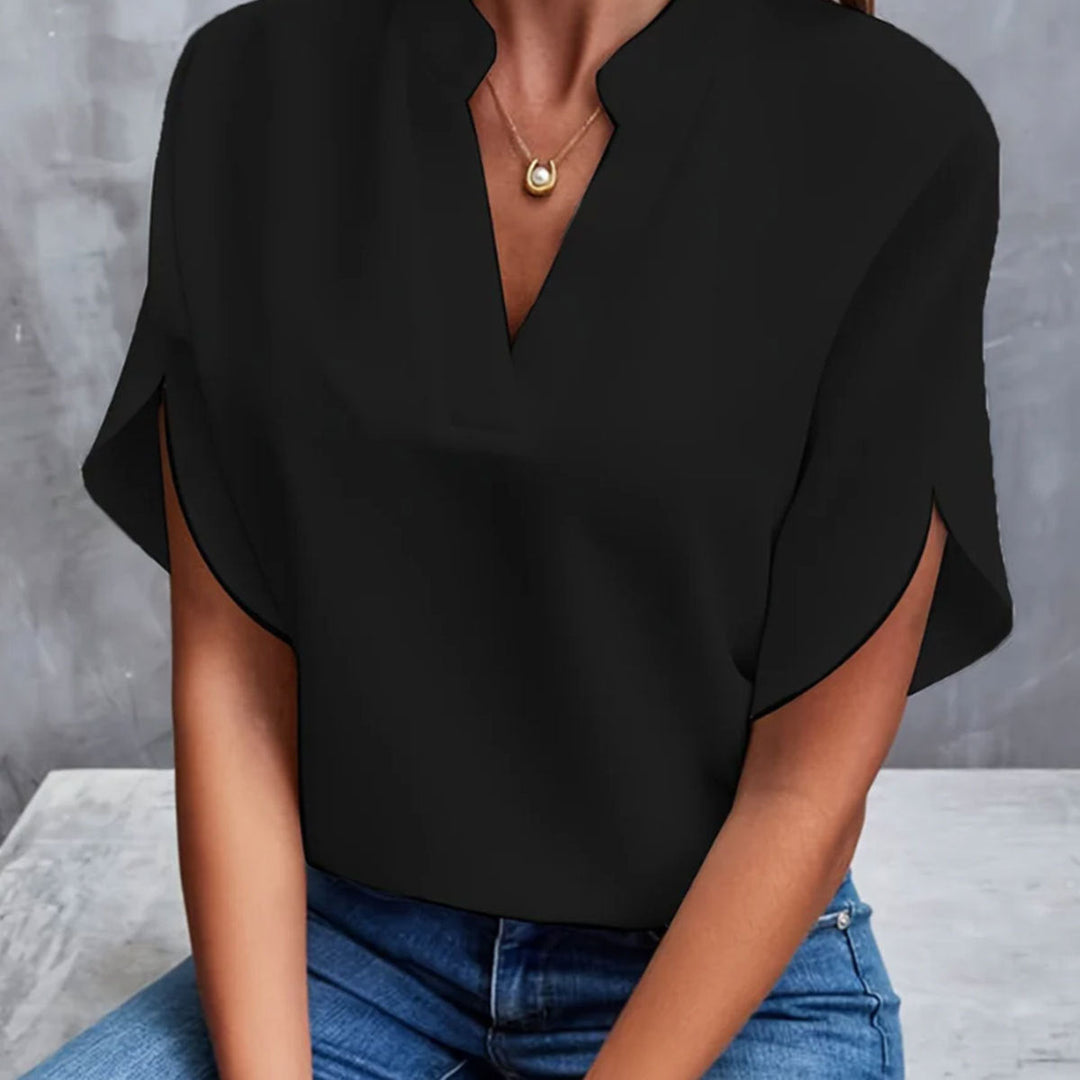 Kirstie | Short-Sleeve Batwing Blouse