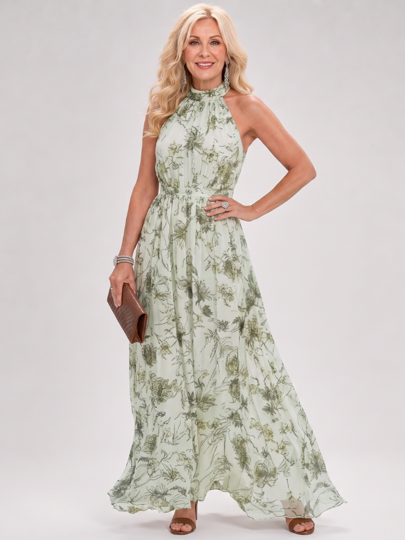 Hedy | Floral Print Flowing Skirt Midi Dress
