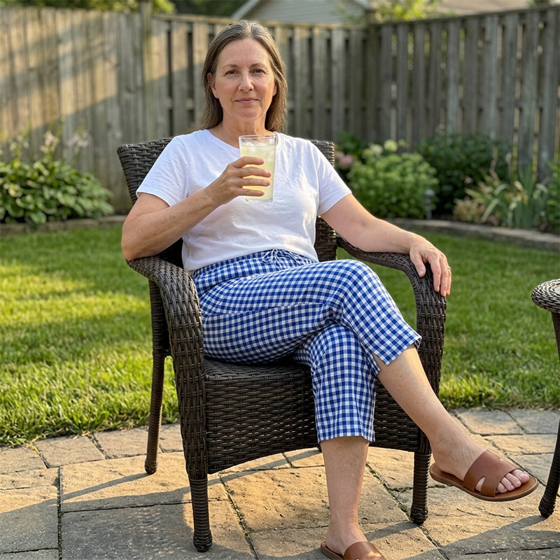 Petula | Relaxed Summer Plaid Capri Pants