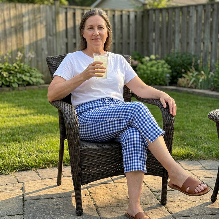 Petula | Relaxed Summer Plaid Capri Pants