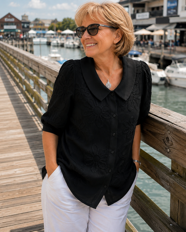 Clemency | Elegant Floral Blouse