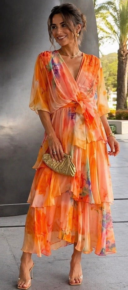 Norma | Layered Floral Sun Dress