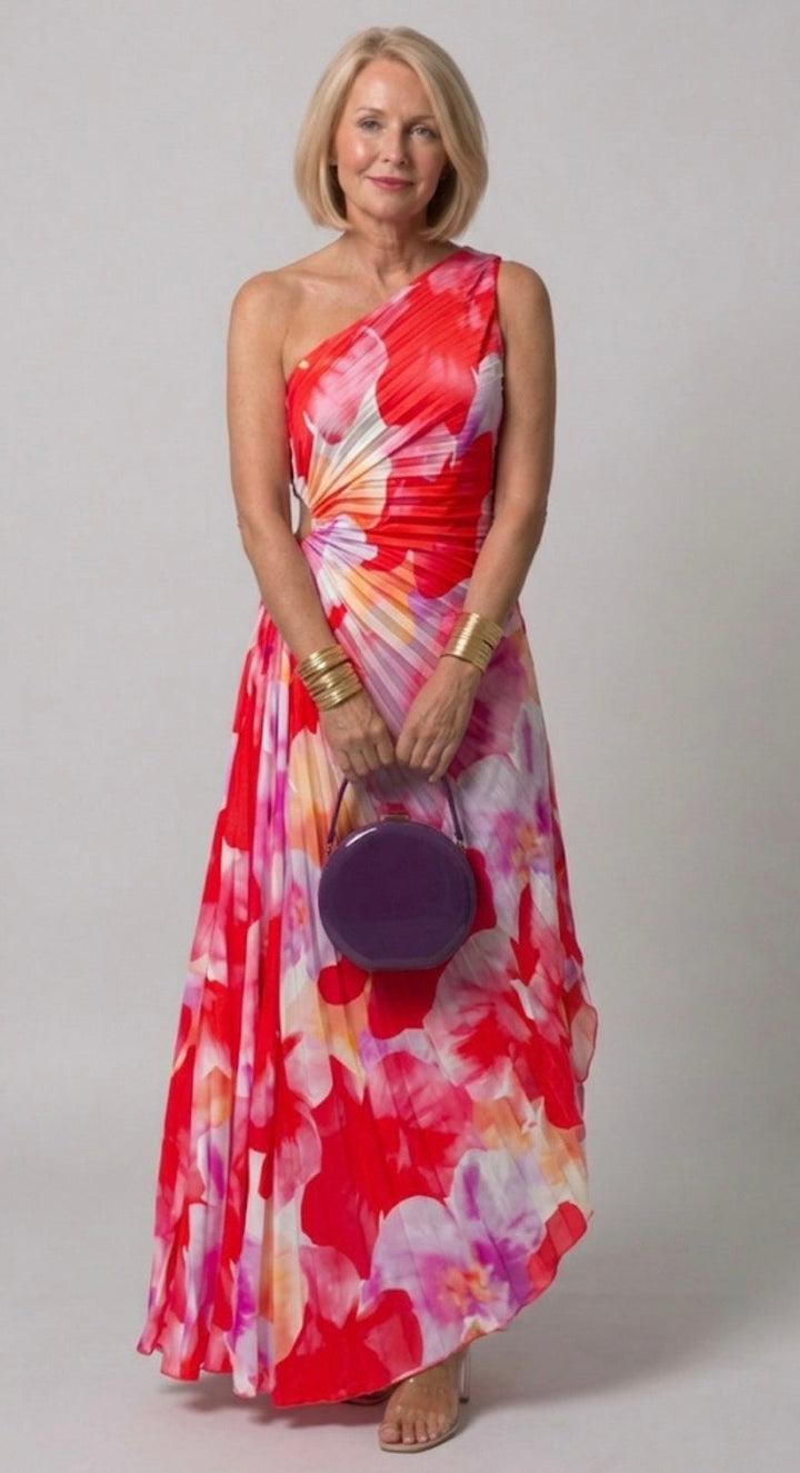 Sue | Vibrant Tropical Evening Dress