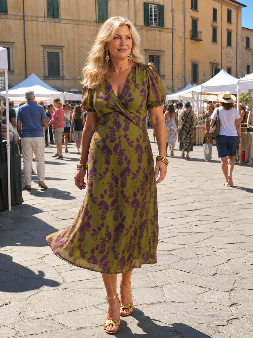 Arlene | Relaxed Floral Midi Dress