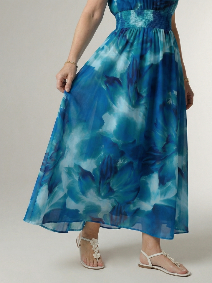 Angela | Gathered Halter Midi Dress
