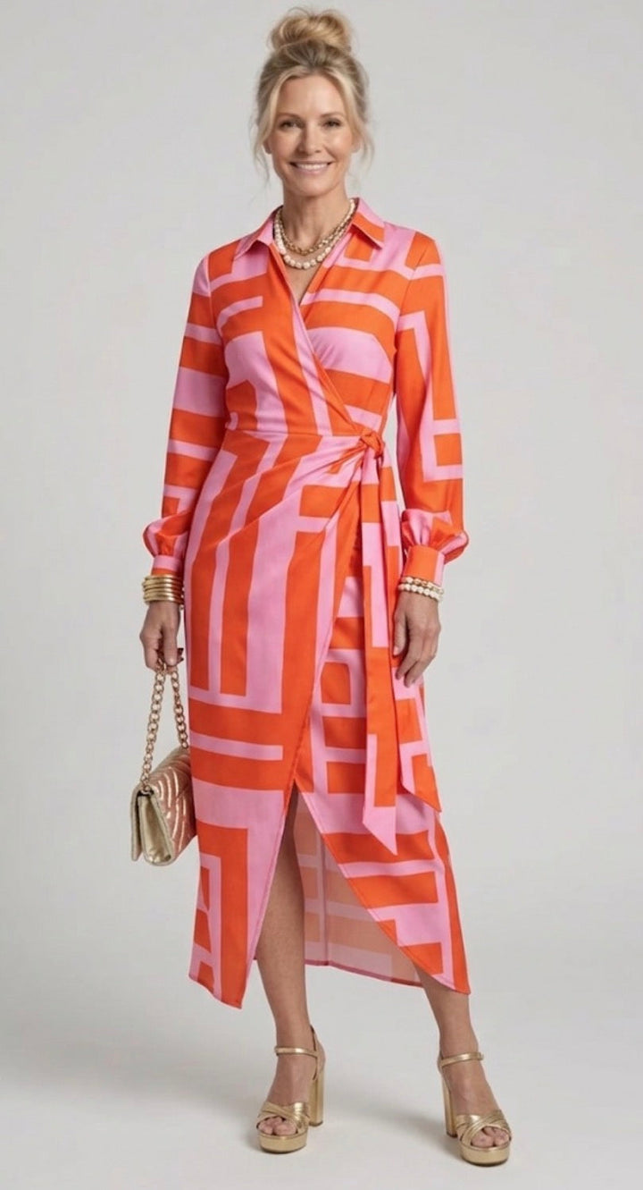 Leila | Printed Wrap Dress