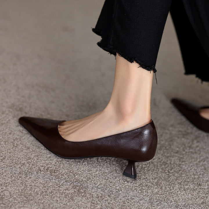 Araminta | Leather Low Pumps
