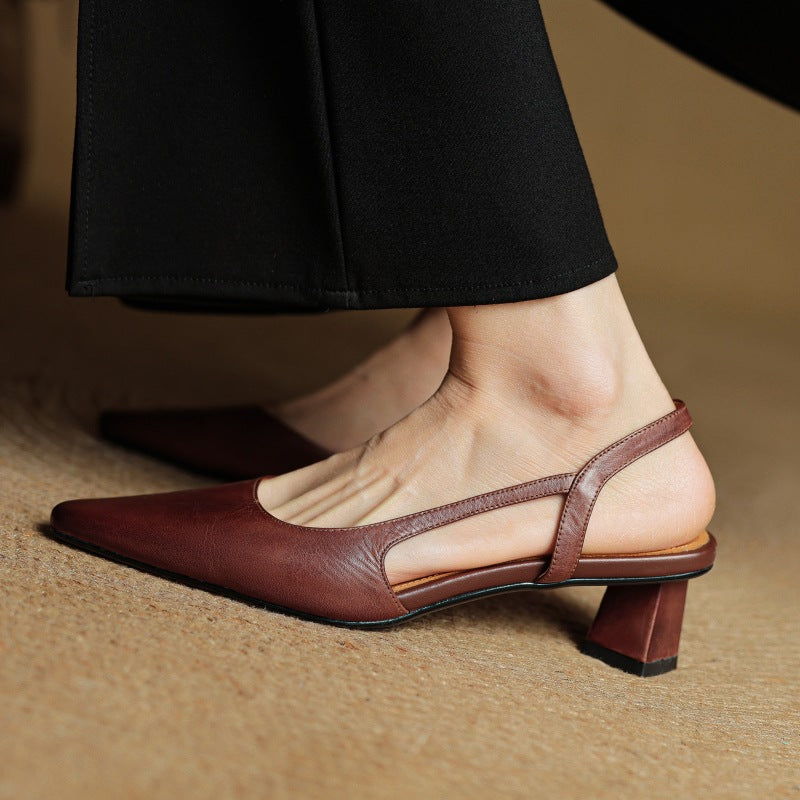 Cosette | Leather Slingback Pumps