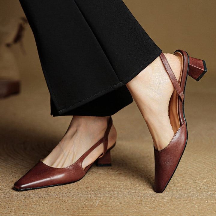 Cosette | Leather Slingback Pumps