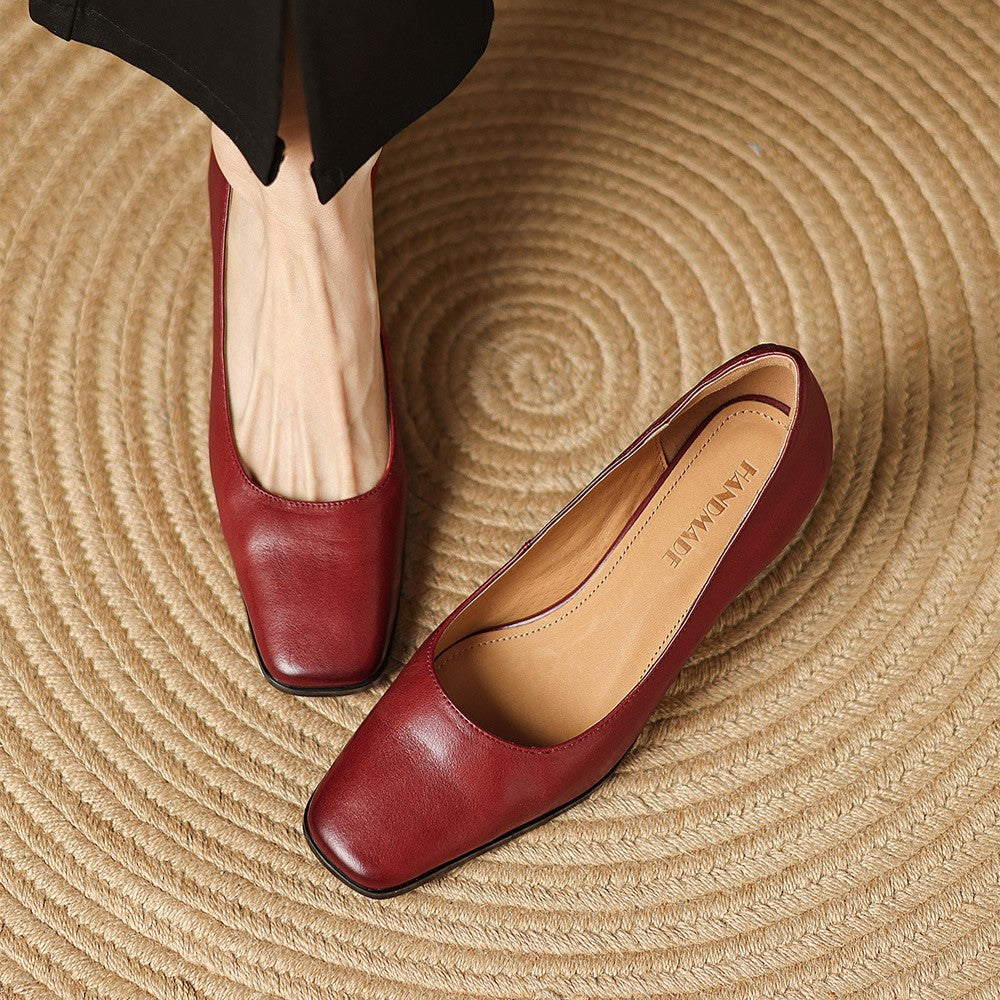 Sasha | Leather Square Pumps