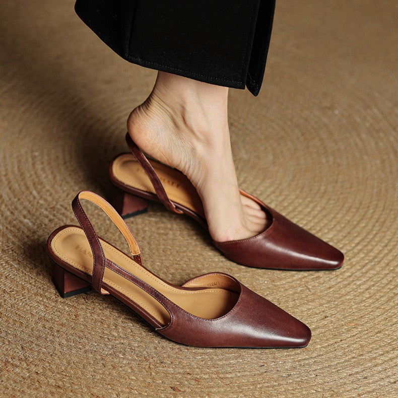 Cosette | Leather Slingback Pumps