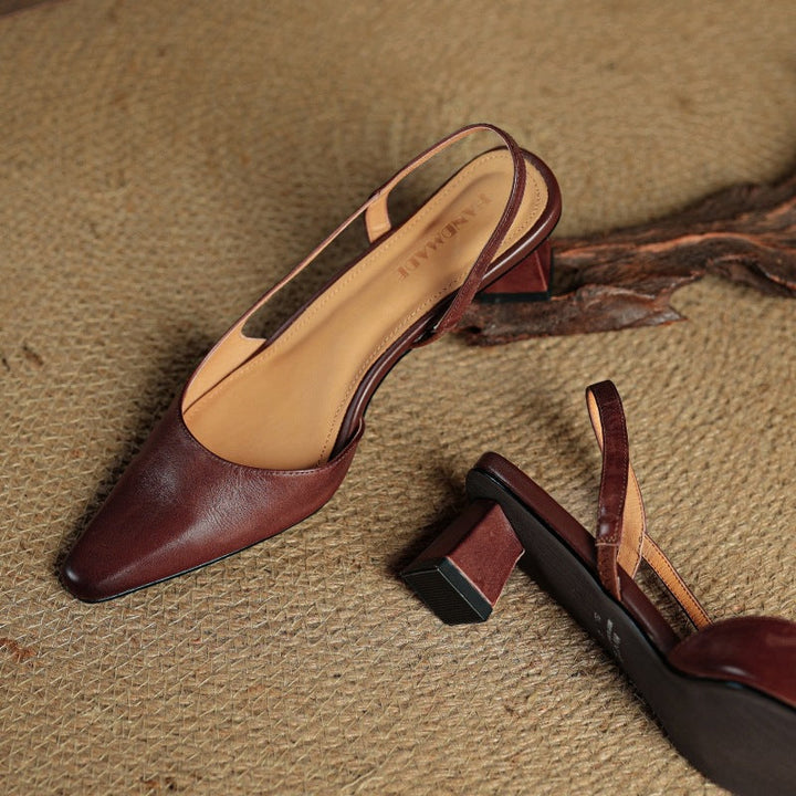 Cosette | Leather Slingback Pumps