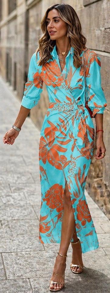 Leila | Printed Wrap Dress