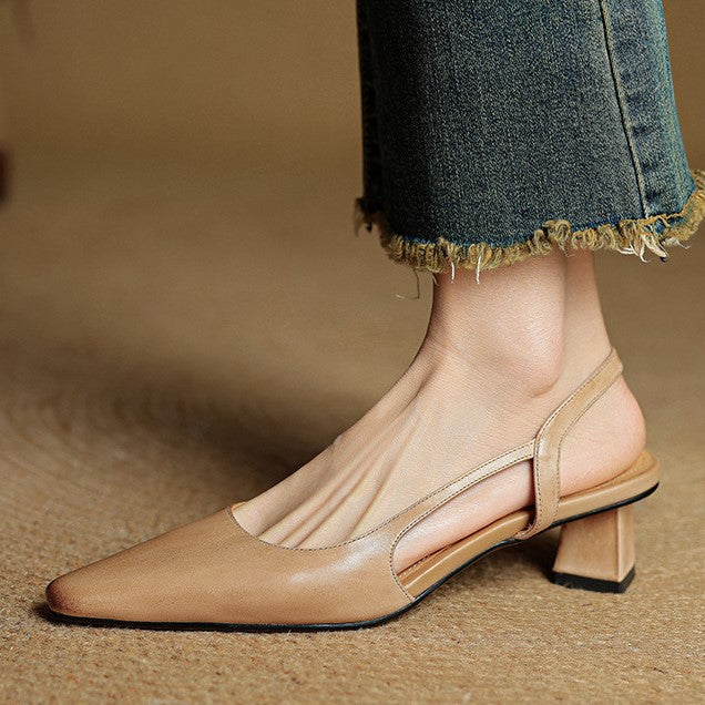 Cosette | Leather Slingback Pumps