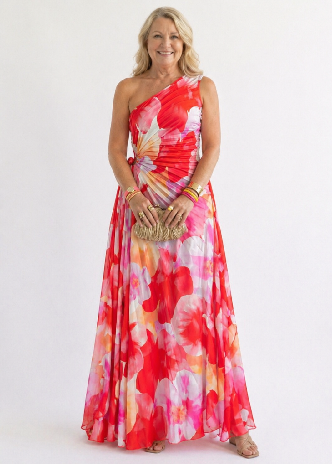 Sue | Vibrant Tropical Evening Dress