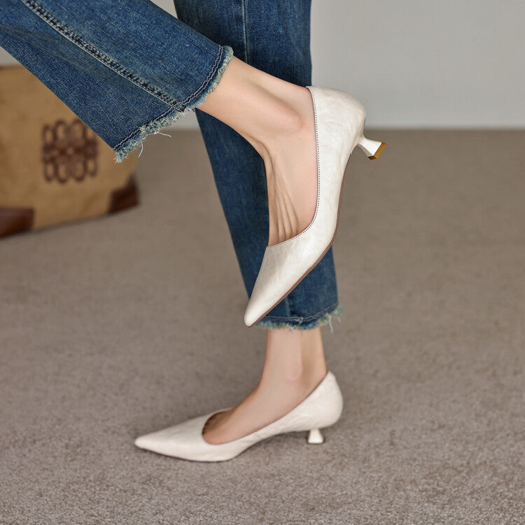 Araminta | Leather Low Pumps
