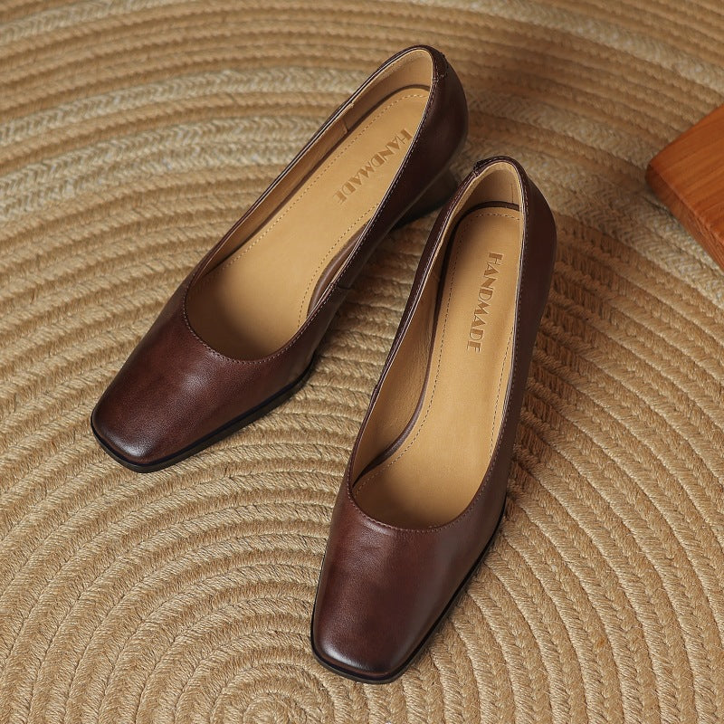 Sasha | Leather Square Pumps