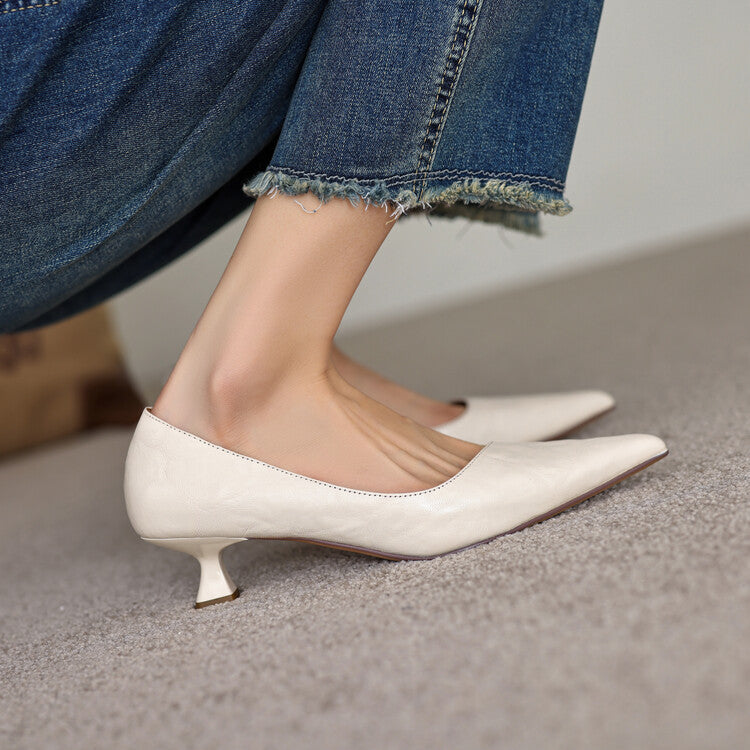 Araminta | Leather Low Pumps