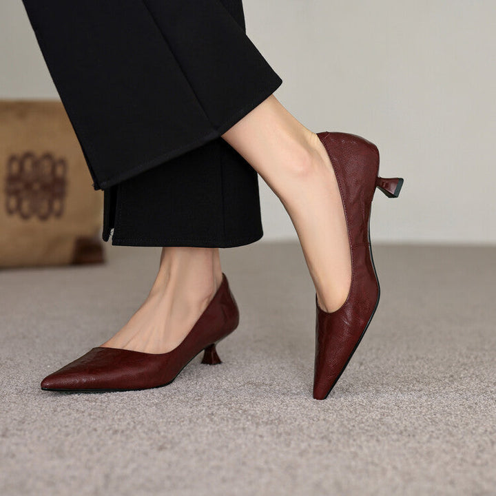 Araminta | Leather Low Pumps