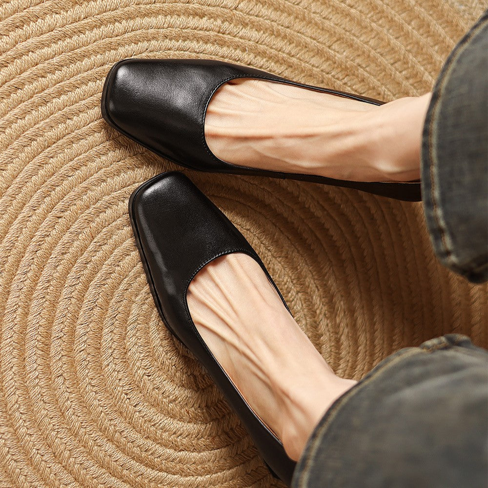 Sasha | Leather Square Pumps