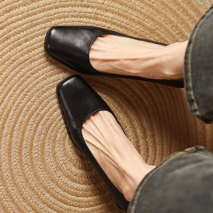 Sasha | Leather Square Pumps