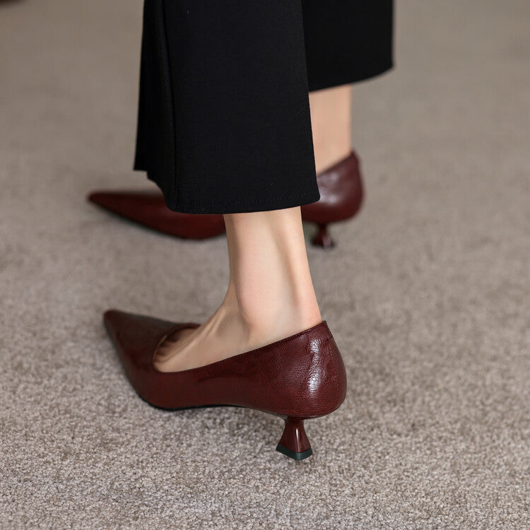 Araminta | Leather Low Pumps