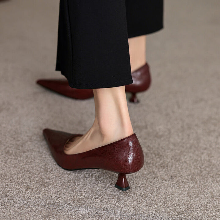 Araminta | Leather Low Pumps
