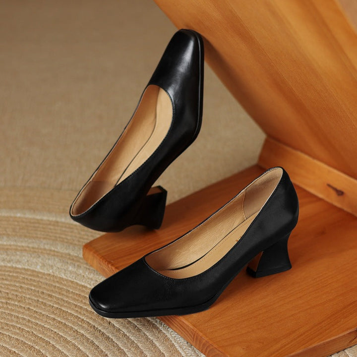 Sasha | Leather Square Pumps