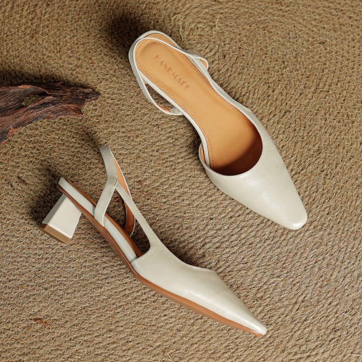 Cosette | Leather Slingback Pumps