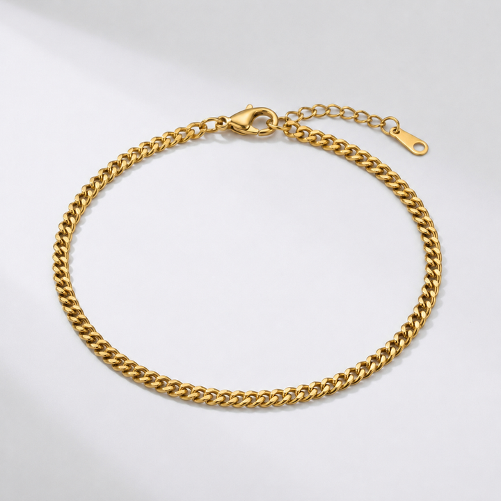 Birdie | Gold Cuban Chain Anklet