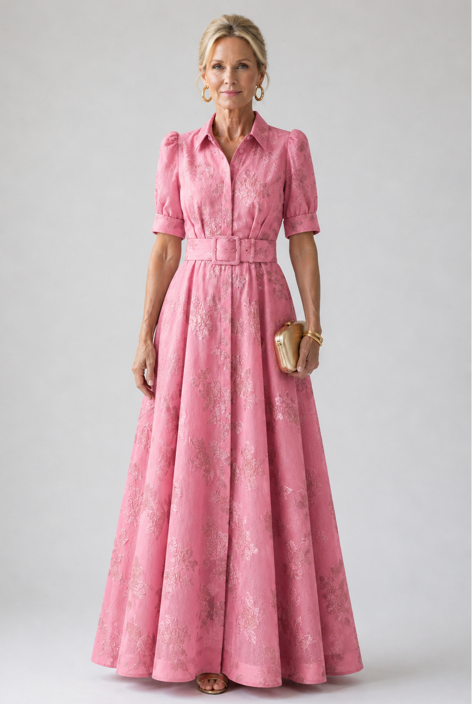 Marilyn | Belted Floral Maxi Dress