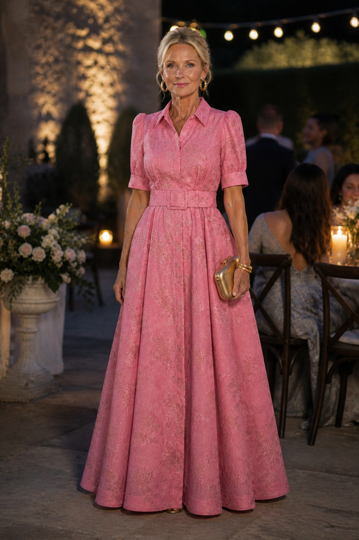 Evie | Belted Floral Maxi Dress
