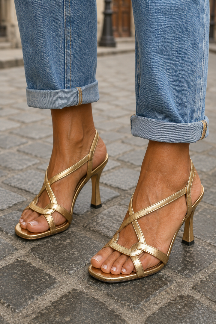 Vanessa | Golden Summer Charm Heels