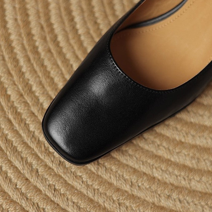 Sasha | Leather Square Pumps