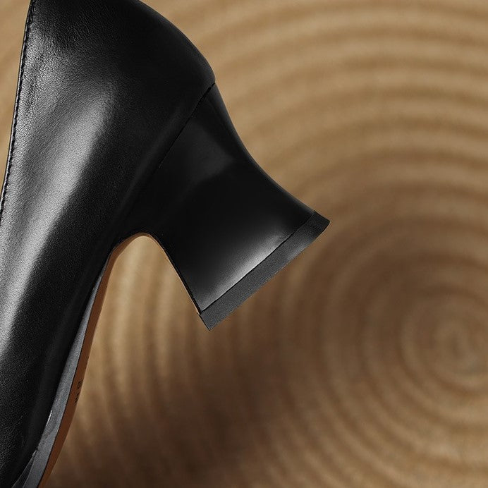Sasha | Leather Square Pumps