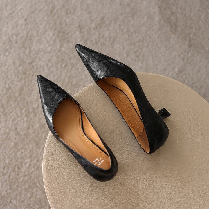 Araminta | Leather Low Pumps