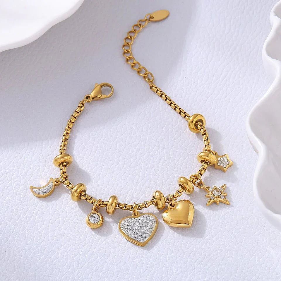 Gabby | Zircon Charm Bracelet