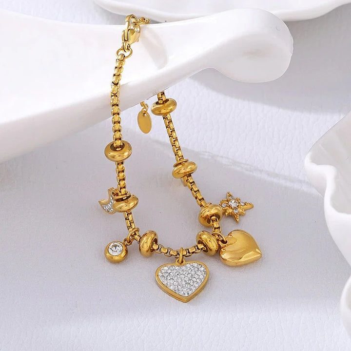 Gabby | Zircon Charm Bracelet