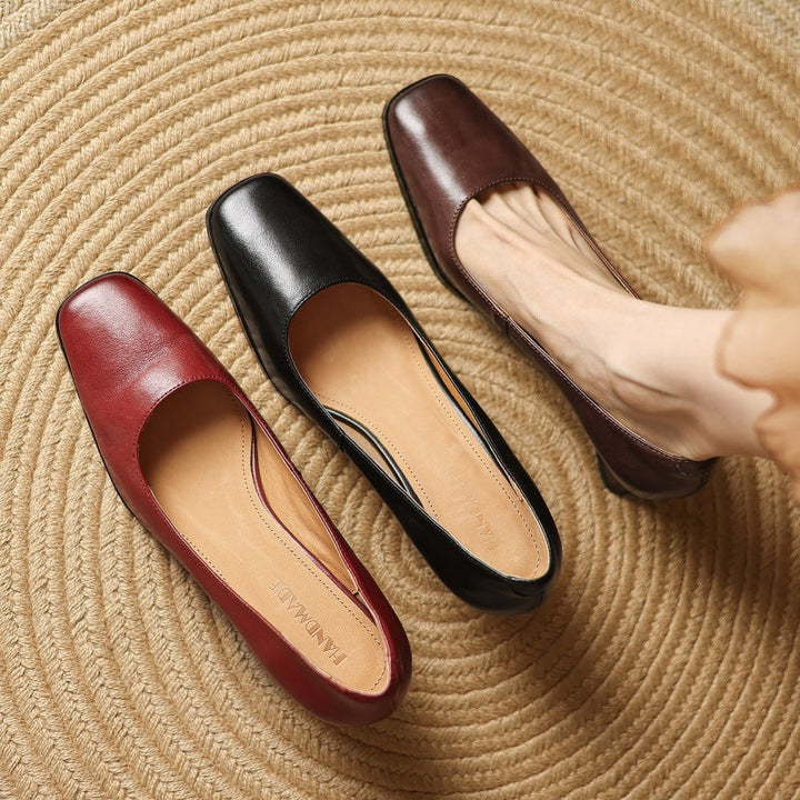 Sasha | Leather Square Pumps