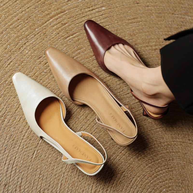 Cosette | Leather Slingback Pumps