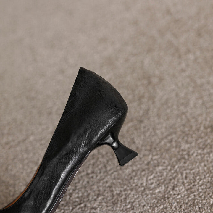 Araminta | Leather Low Pumps
