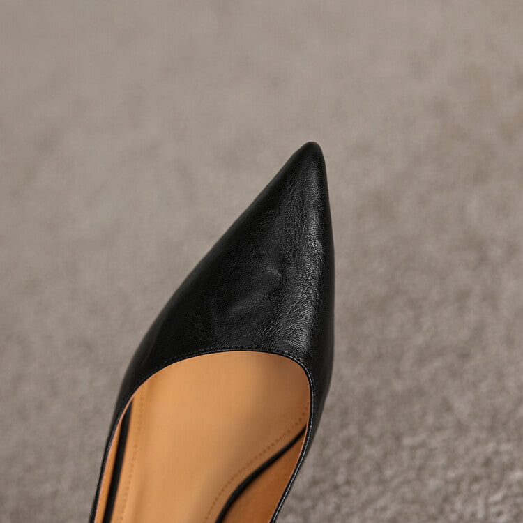 Araminta | Leather Low Pumps