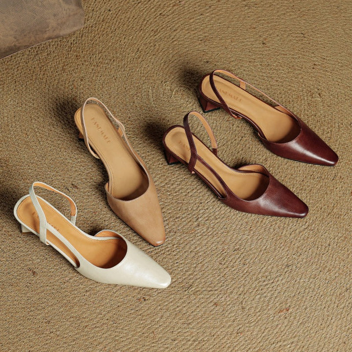 Cosette | Leather Slingback Pumps