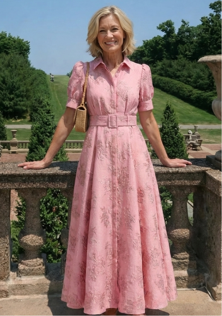 Marilyn | Belted Floral Maxi Dress